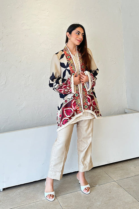 Mahira Winter Pashmina 3 Piece Fusion Set